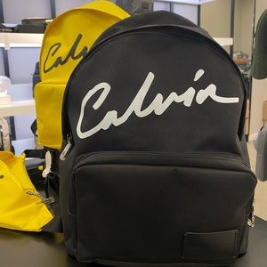 calvin klein yellow backpack